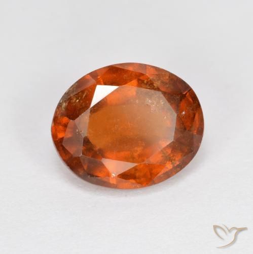 Grenat Hessonite Ambre orange naturelle ovale, 2.83 ct, VS-SI