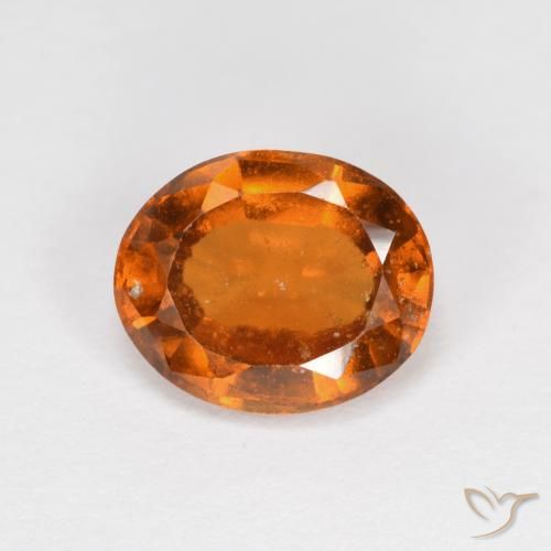 1.94ct Naturel Orange moyen-foncé Grenat Hessonite, ovale, VS-SI