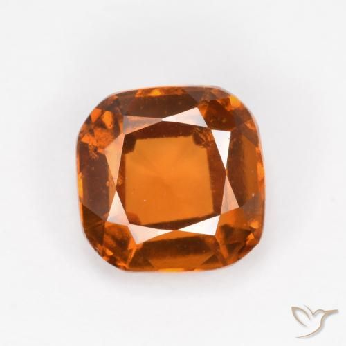 Grenat Hessonite Orange moyen-foncé naturelle Coussin, 1.69 ct, VVS-VS