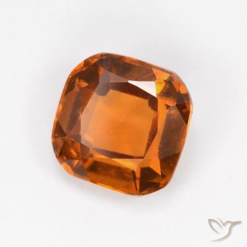 Grenat Hessonite Orange moyen-foncé naturelle Coussin, 1.69 ct, VVS-VS