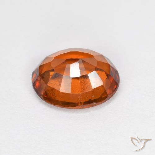 Grenat Hessonite Orange foncé naturelle ovale, 1.62 ct, VS