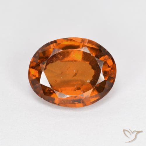 Grenat Hessonite Orange moyen-foncé naturelle ovale, 2.14 ct, VS