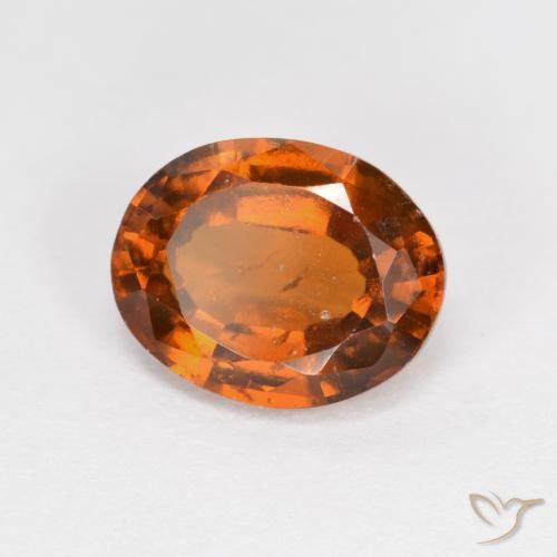 Grenat Hessonite Orange moyen-foncé naturelle ovale, 2.14 ct, VS