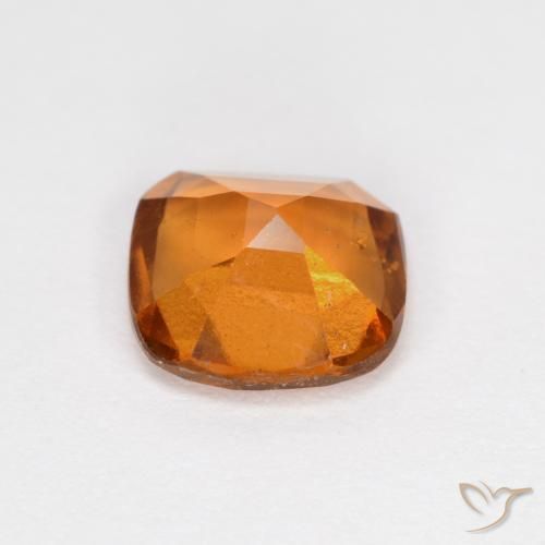 Grenat Hessonite Orange foncé naturelle Coussin, 1.55 ct, VS