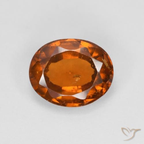 Grenat Hessonite Orange moyen-foncé naturelle ovale, 2.25 ct, VS-SI