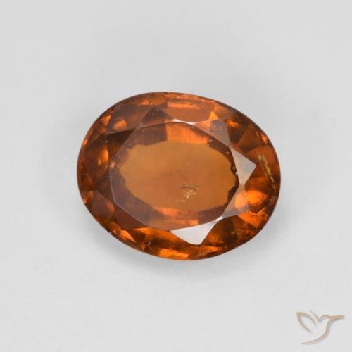 Grenat Hessonite Orange moyen-foncé naturelle ovale, 2.25 ct, VS-SI