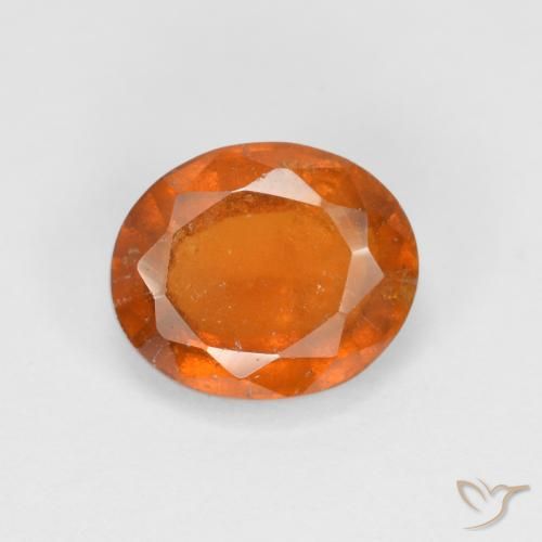 2.22ct Naturel Orange foncé Grenat Hessonite, ovale, VS-SI