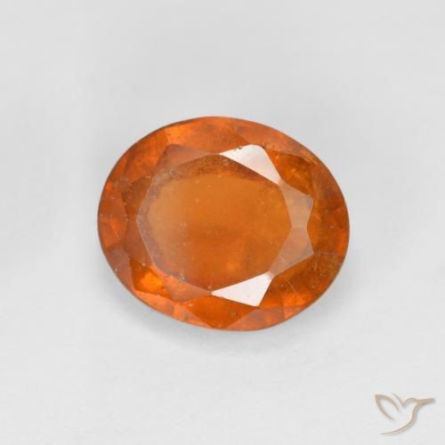 Grenat Hessonite Orange foncé naturelle ovale, 2.22 ct, VS-SI