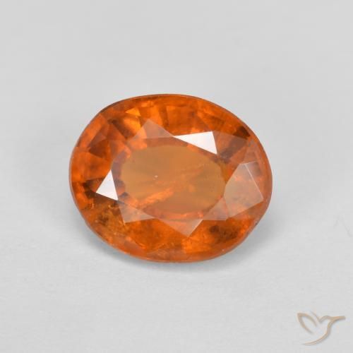 Grenat Hessonite Orange foncé naturelle ovale, 2.10 ct, VS-SI