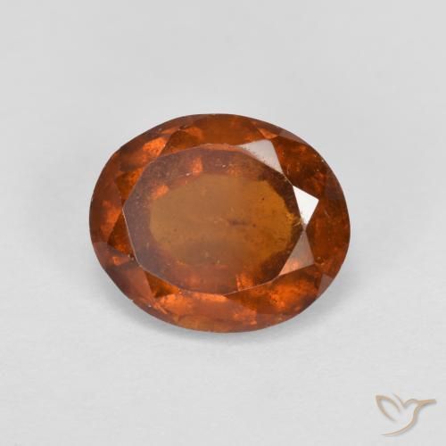 Grenat Hessonite Ambre orange naturelle ovale, 2.19 ct, VS-SI