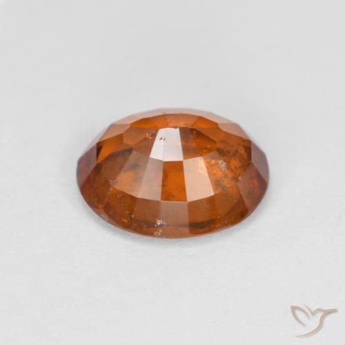 Grenat Hessonite Ambre orange naturelle ovale, 1.93 ct, VS-SI