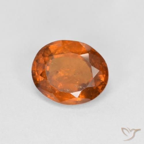Grenat Hessonite Orange foncé naturelle ovale, 1.66 ct, VS-SI