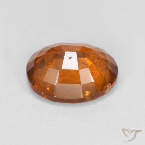 Grenat Hessonite Orange foncé naturelle ovale, 1.66 ct, VS-SI