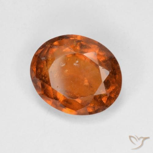 Grenat Hessonite Orange moyen-foncé naturelle ovale, 2.93 ct, VS-SI