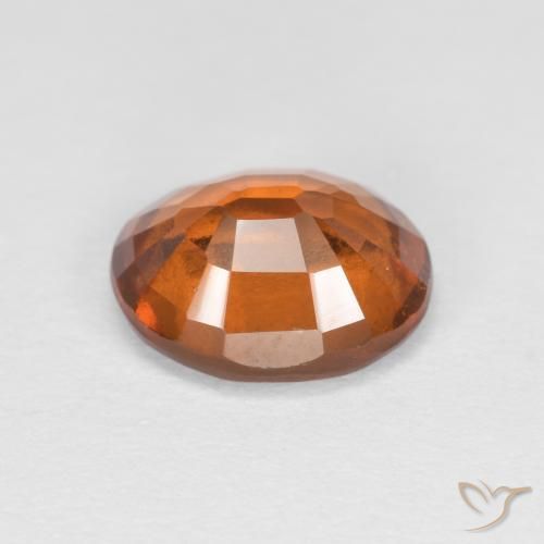 Grenat Hessonite Orange foncé naturelle ovale, 1.82 ct, VS