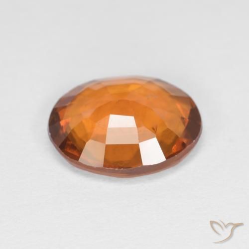 Grenat Hessonite Orange jaunâtre naturelle ovale, 2.08 ct, VS