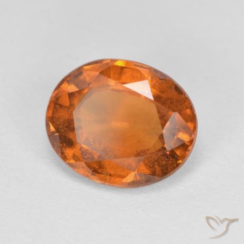 Grenat Hessonite Orange moyen naturelle ovale, 2.05 ct, VS