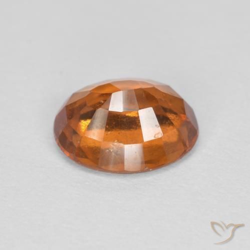 Grenat Hessonite Orange jaunâtre naturelle ovale, 1.56 ct, VS