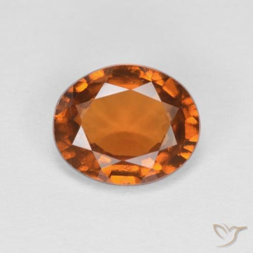 Grenat Hessonite Orange moyen naturelle ovale, 1.42 ct, VS