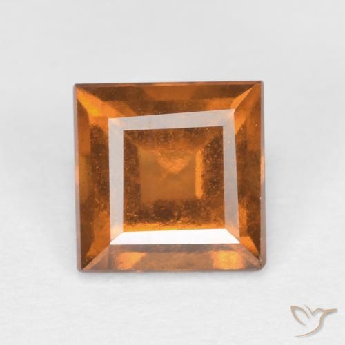 1.42ct Naturel Orange jaunâtre Grenat Hessonite, Carré, VS