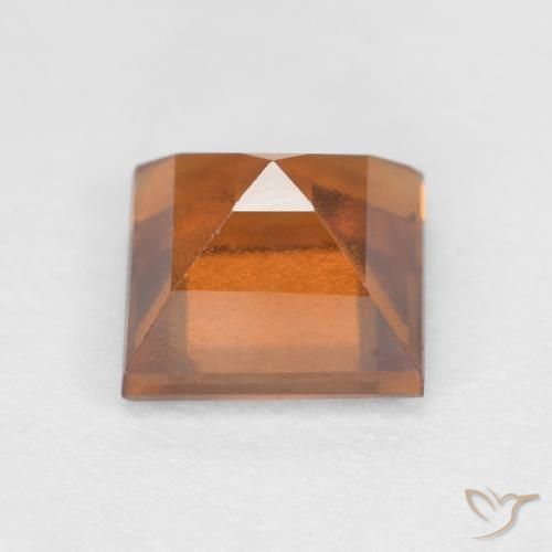 Grenat Hessonite Orange foncé naturelle Carré, 1.47 ct, VS