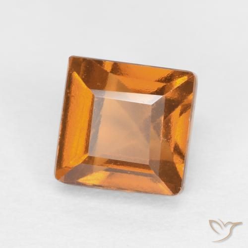 Grenat Hessonite Orange brun naturelle Carré, 1.07 ct, VS