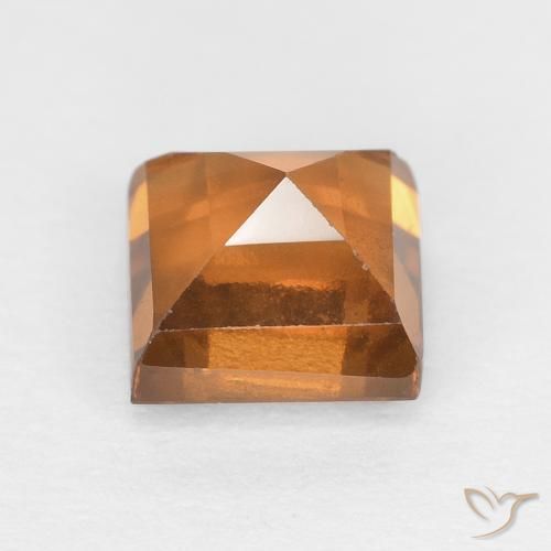 Grenat Hessonite Orange brun naturelle Carré, 1.07 ct, VS