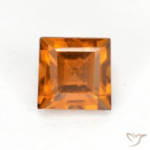 1.00ct Naturel Orange brun Grenat Hessonite, Carré, VS