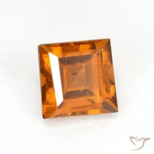 Grenat Hessonite Orange brun naturelle Carré, 1.00 ct, VS