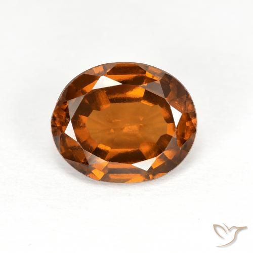 Grenat Hessonite Orange moyen naturelle ovale, 1.77 ct, VS