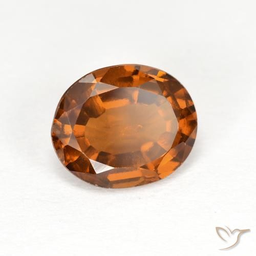 Grenat Hessonite Orange moyen naturelle ovale, 1.77 ct, VS