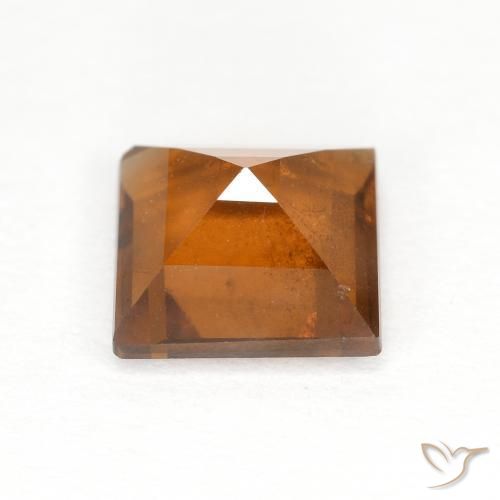 Grenat Hessonite Orange foncé naturelle Carré, 1.82 ct, VS