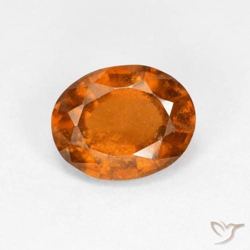 1.69ct Naturel Orange foncé Grenat Hessonite, ovale, VS