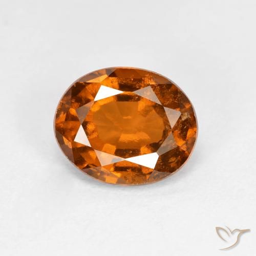 Grenat Hessonite Orange foncé naturelle ovale, 1.97 ct, VS-SI