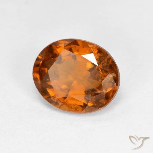 Grenat Hessonite Orange foncé naturelle ovale, 1.97 ct, VS-SI