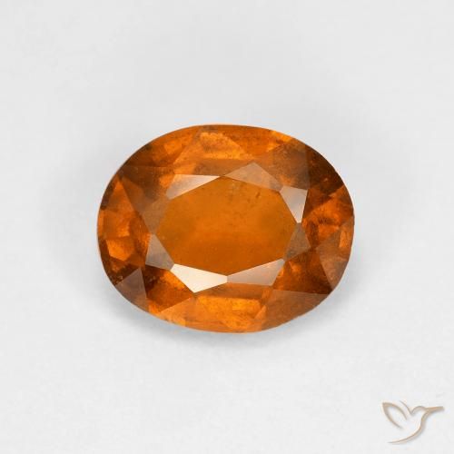 Grenat Hessonite Orange moyen-foncé naturelle ovale, 1.92 ct, VS-SI