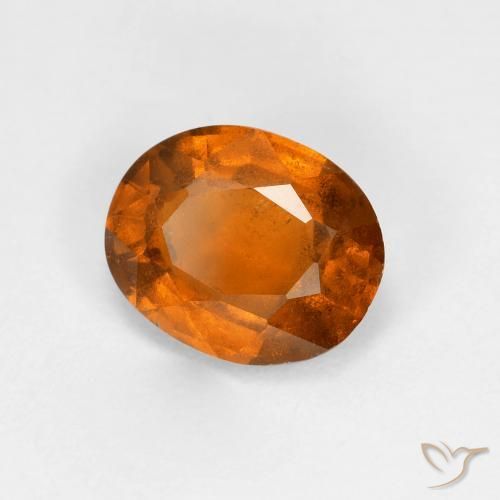 Grenat Hessonite Orange moyen-foncé naturelle ovale, 1.92 ct, VS-SI