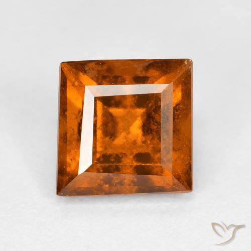 1.79ct Naturel Orange foncé Grenat Hessonite, Carré, VS-SI
