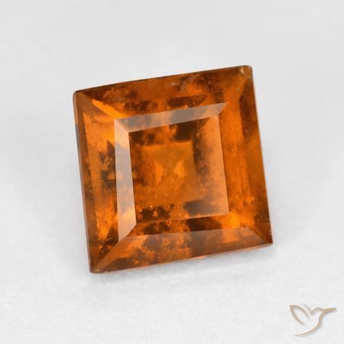 Grenat Hessonite Orange foncé naturelle Carré, 1.79 ct, VS-SI