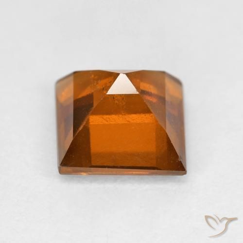 Grenat Hessonite Orange foncé naturelle Carré, 1.79 ct, VS-SI
