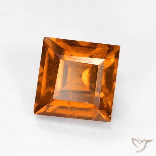 Grenat Hessonite Orange moyen-foncé naturelle Carré, 1.05 ct, VS-SI