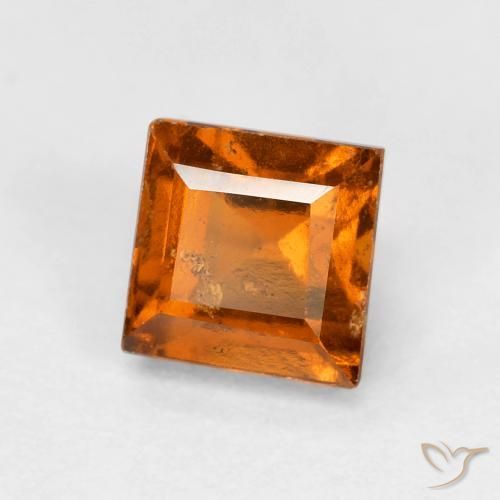 Grenat Hessonite Orange moyen-foncé naturelle Carré, 1.08 ct, VS-SI