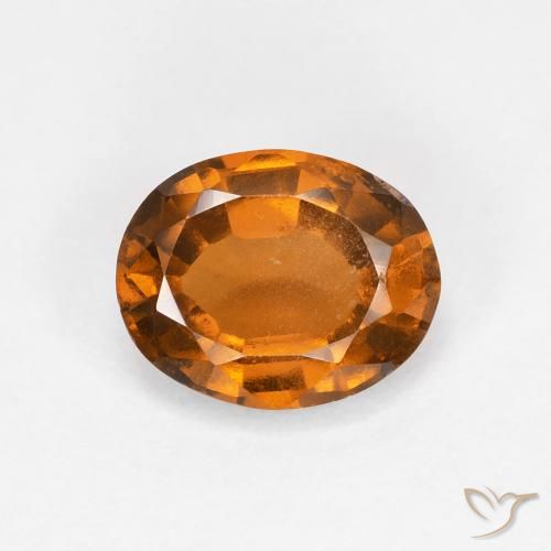 Grenat Hessonite Orange moyen naturelle ovale, 1.24 ct, VS