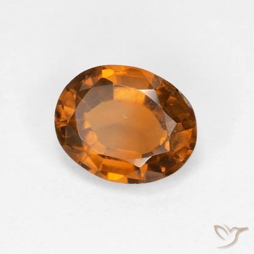 Grenat Hessonite Orange moyen naturelle ovale, 1.24 ct, VS