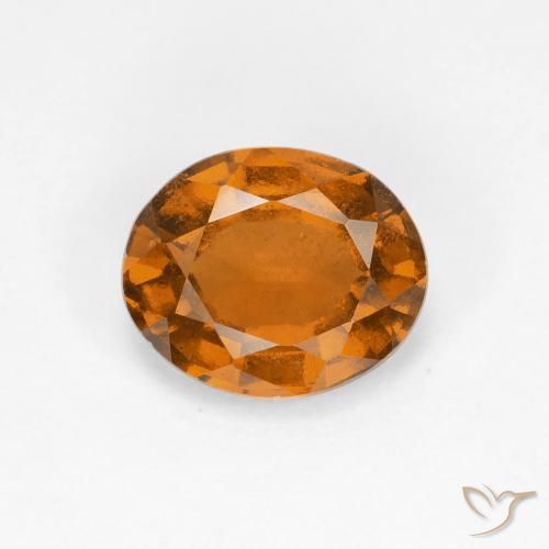 Grenat Hessonite Orange moyen naturelle ovale, 1.52 ct, VS