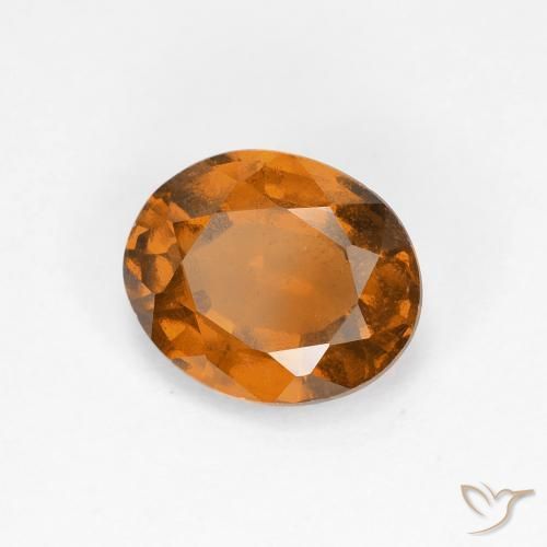 Grenat Hessonite Orange moyen naturelle ovale, 1.52 ct, VS