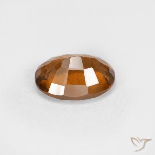 Grenat Hessonite Orange terre naturelle ovale, 1.16 ct, VS