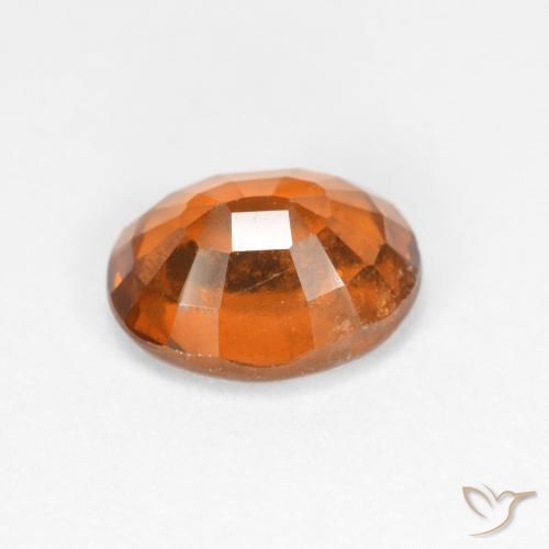 Grenat Hessonite Orange foncé naturelle ovale, 1.86 ct, VS