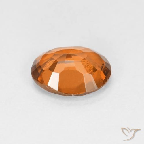 Grenat Hessonite Ambre orange naturelle ovale, 1.10 ct, VS