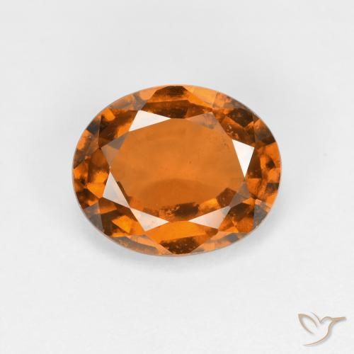 2.03ct Naturel Orange jaunâtre Grenat Hessonite, ovale, VS